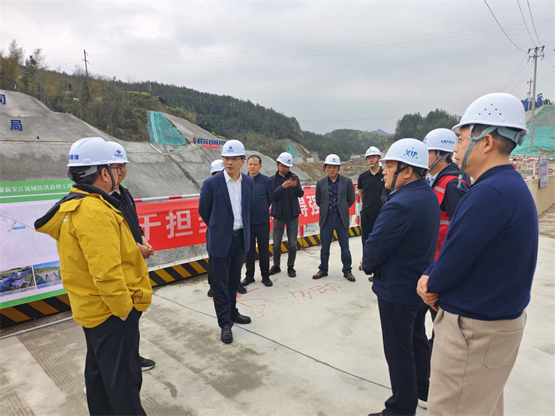 3月27日，县长王奇勇带队调研防洪工程项目建设情况，kaiyun·开云（中国）官方网站集团党委书记、董事长洪筱明，副总经理张高峰陪同调研。.jpg